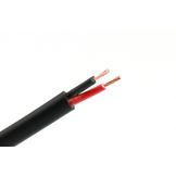 Q Cable Meervoudige Kabel 2x1.0mm² Rol 100mtr Rond Rood / Zwart