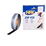 HPX Zip Fix Klittenband 20mm x 5mtr Haak Zwart