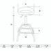 BGS Werkplaatsstoel | in hoogte verstelbaar | 630 - 770 mm