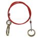 Q-Parts Breekkabel 100cm Rood in blister